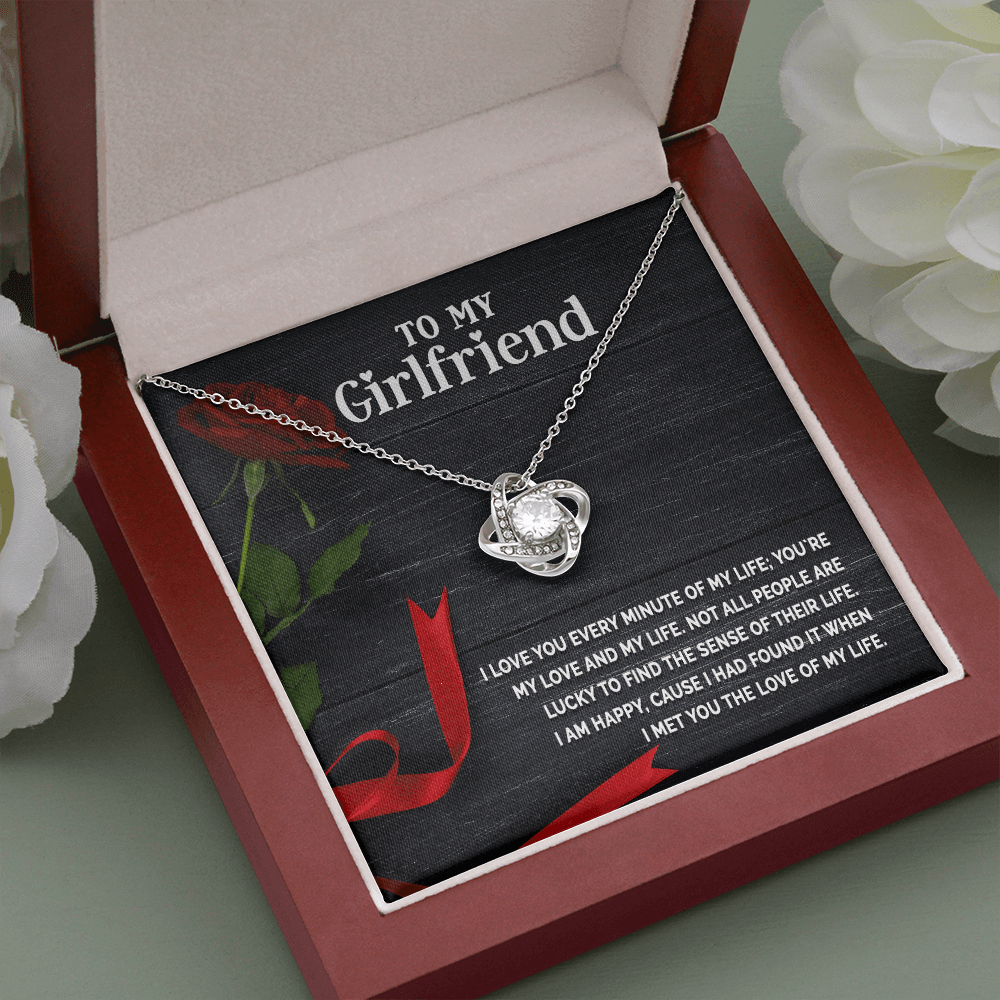 Gift for Girlfriend - Love you Every Minute - CZ Pendant Necklace - Mallard Moon Gift Shop
