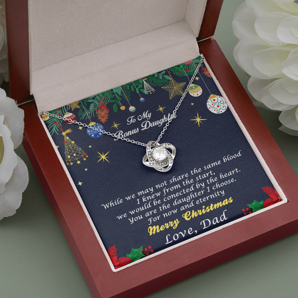Bonus Daughter Pendant Necklace Christmas Message Card and Gift Box Love Dad - Mallard Moon Gift Shop