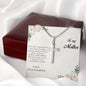 Gift for Mother White Gold Cross Pendant Necklace from Daughter Message Card Gift Box - Mallard Moon Gift Shop