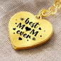 Best Mom Ever Engraved Heart Shaped Keychain - Mallard Moon Gift Shop