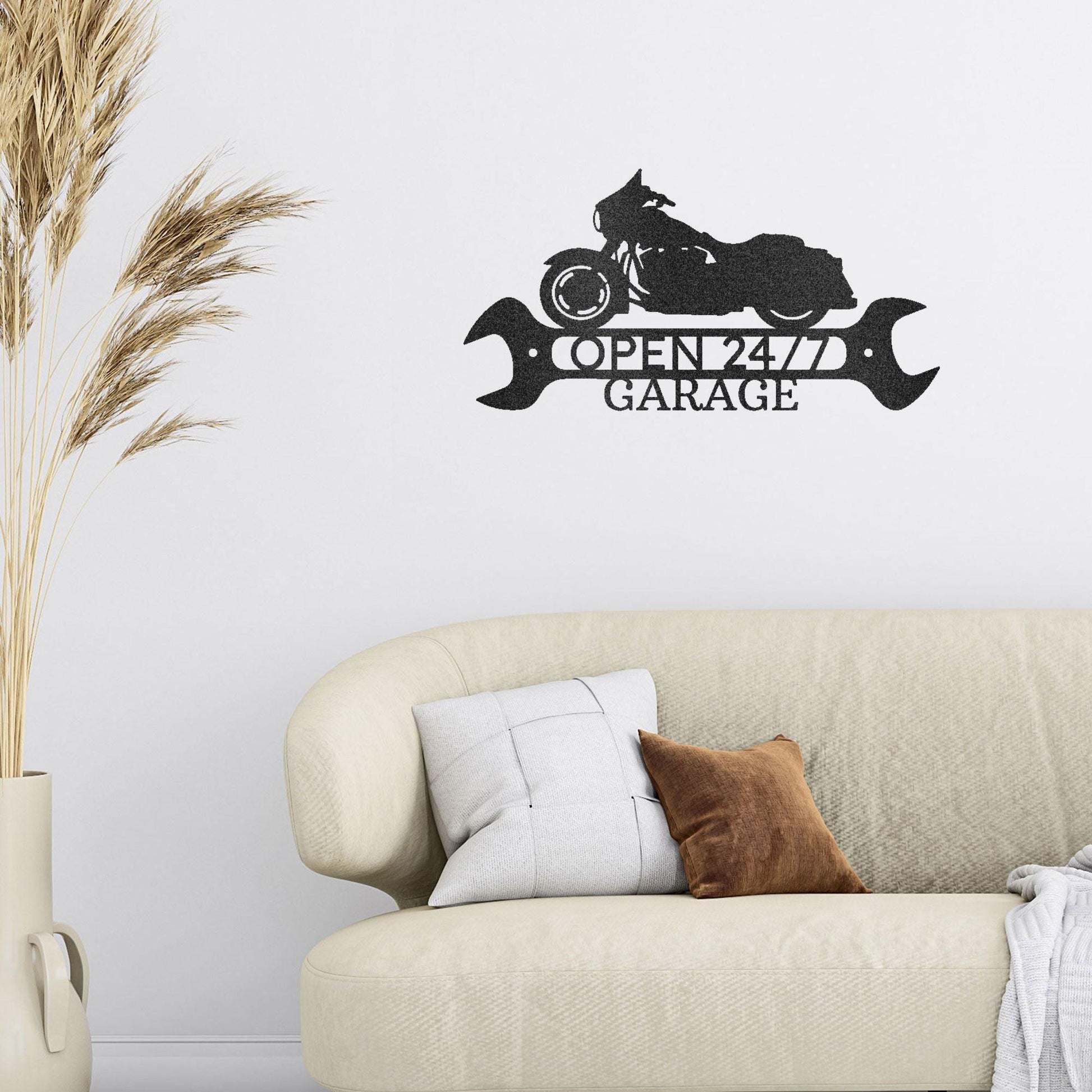 Street Glide Shop Monogram Personalized Motorcycle Indoor Outdoor Steel Wall Sign Art - Mallard Moon Gift Shop