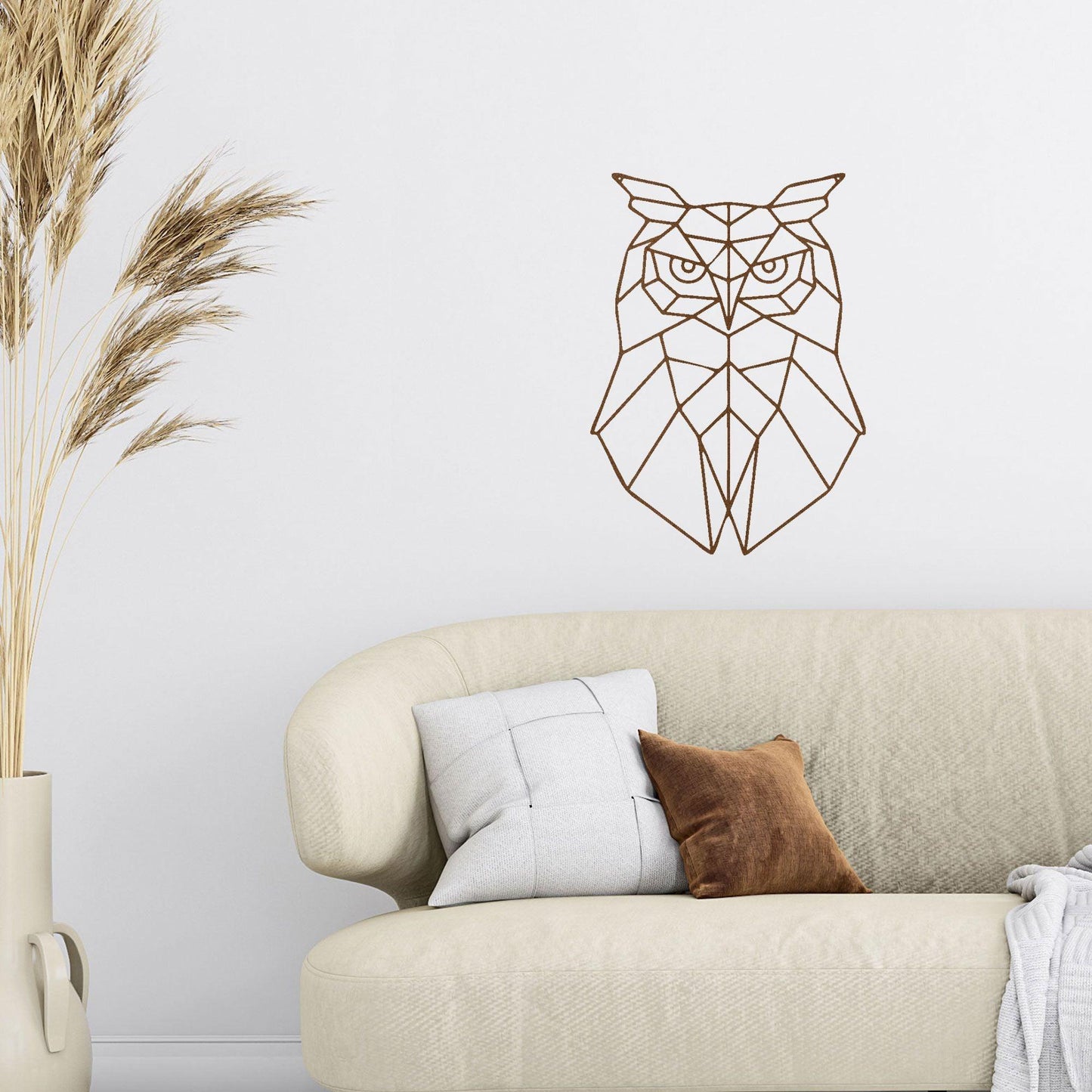Geometric Owl Indoor Outdoor Steel Wall Sign - Mallard Moon Gift Shop