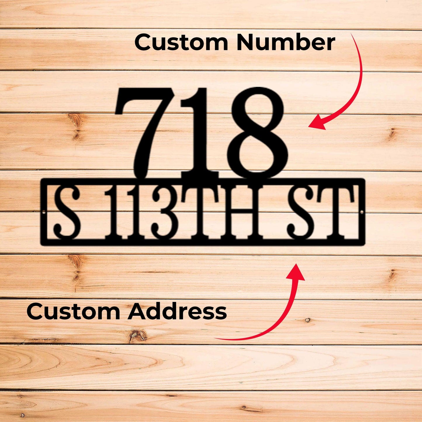 Address Personalized Steel Wall Sign Metal Art - Mallard Moon Gift Shop