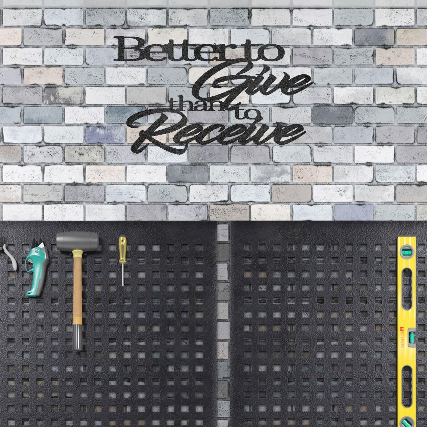 Better to Give Than Receive Quote Indoor Outdoor Steel Wall Sign - Mallard Moon Gift Shop
