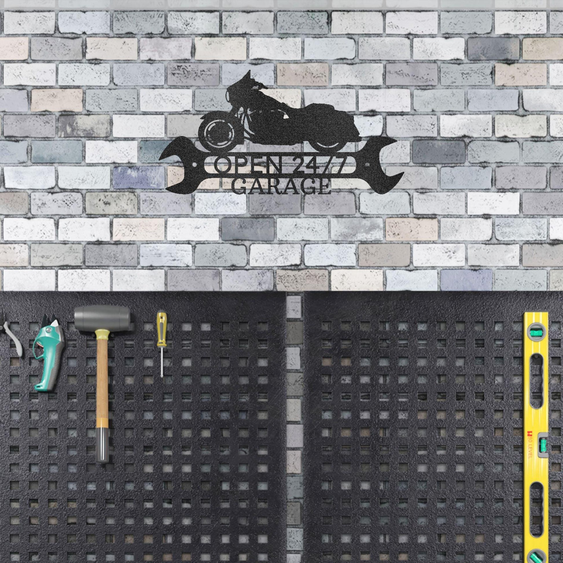 Street Glide Shop Monogram Personalized Motorcycle Indoor Outdoor Steel Wall Sign Art - Mallard Moon Gift Shop