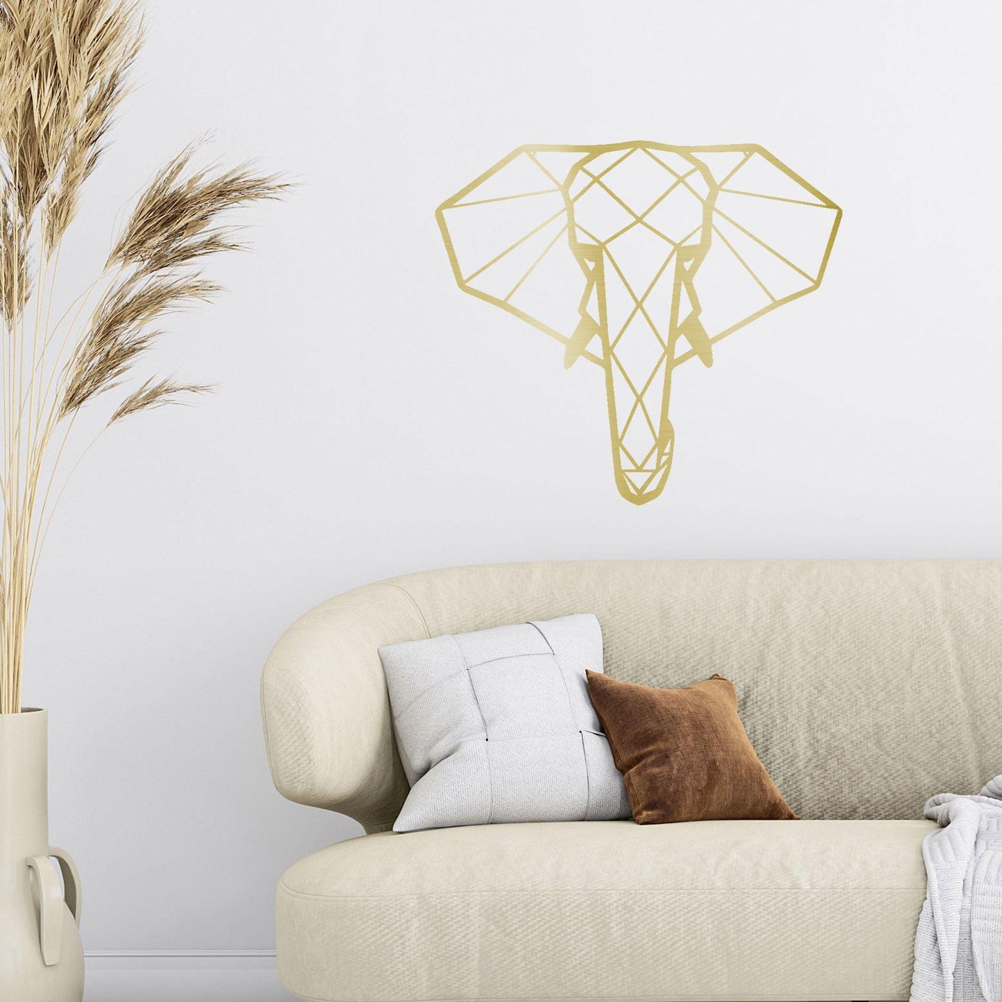 Geometric Elephant Indoor Outdoor Steel Wall Sign - Mallard Moon Gift Shop