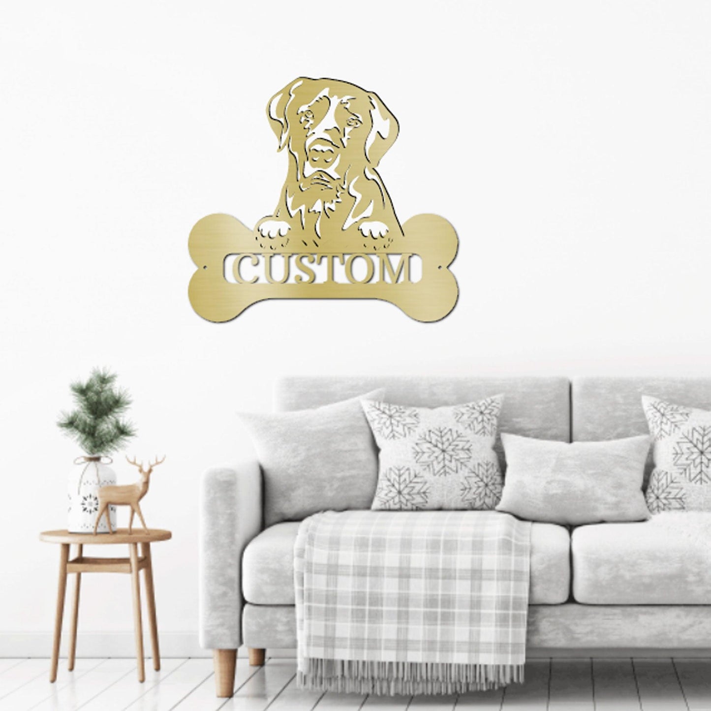 Labrador Retriever Dog Custom Name Metal Art Wall Sign - Mallard Moon Gift Shop
