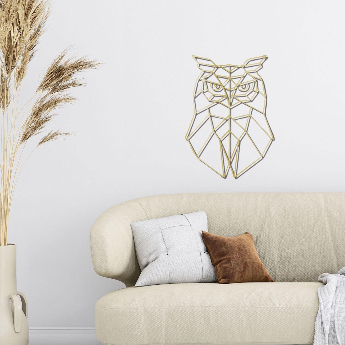 Geometric Owl Indoor Outdoor Steel Wall Sign - Mallard Moon Gift Shop