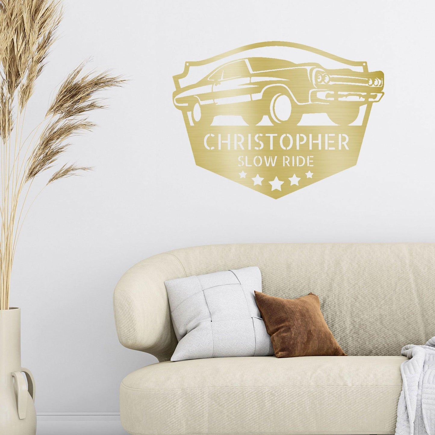 Classic Car Custom Name Indoor Outdoor Steel Wall Sign - Mallard Moon Gift Shop