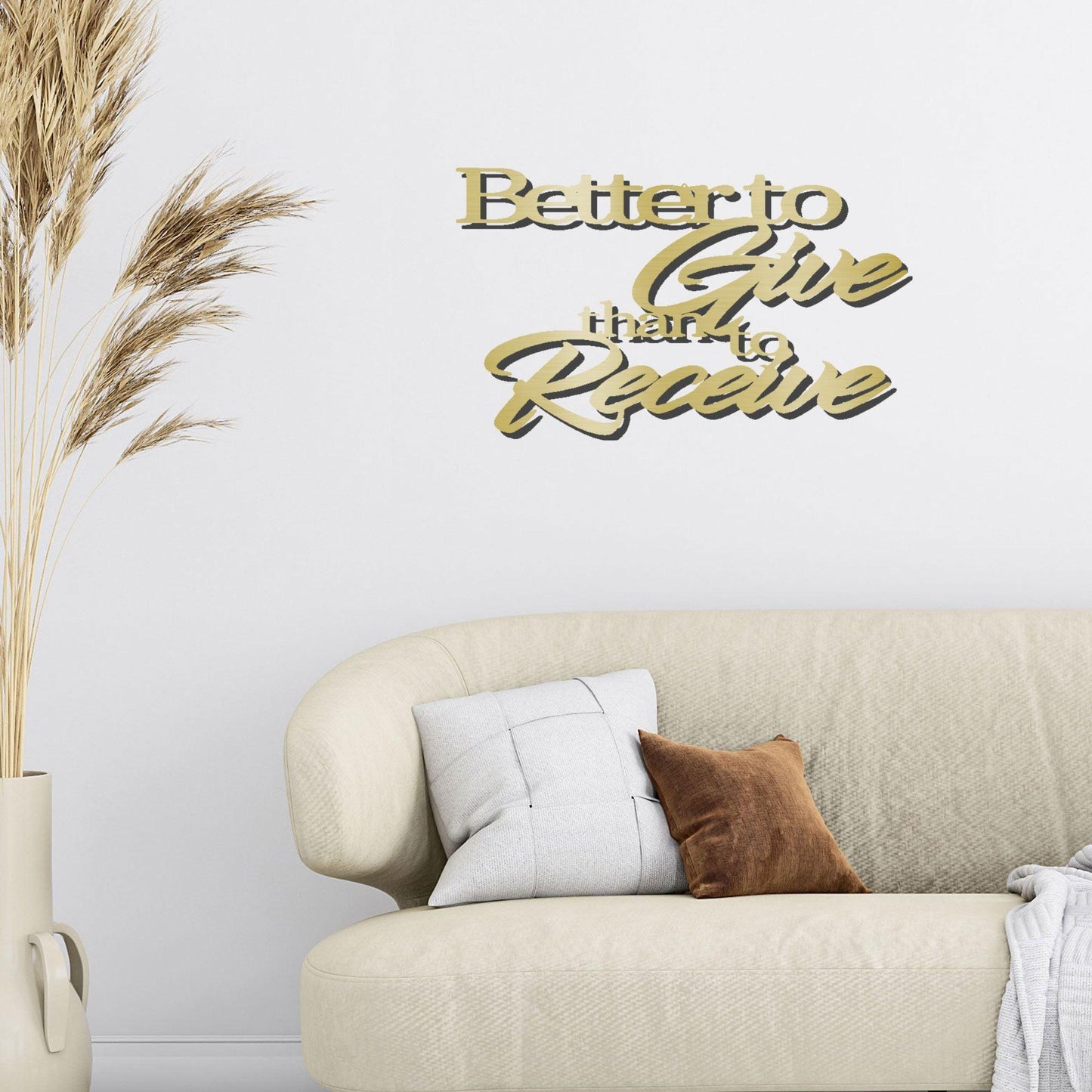 Better to Give Than Receive Quote Indoor Outdoor Steel Wall Sign - Mallard Moon Gift Shop