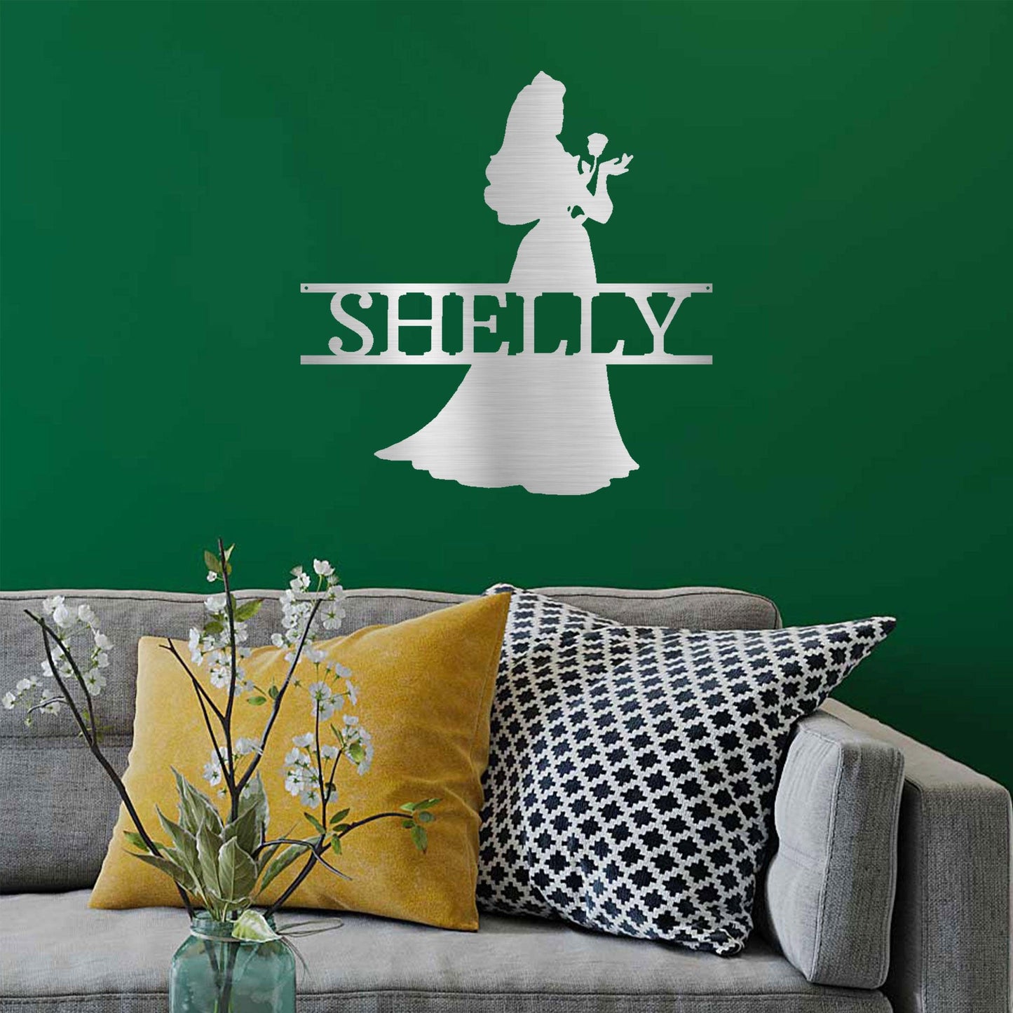 Princess Aurora Personalized Metal Art Wall Sign - Mallard Moon Gift Shop