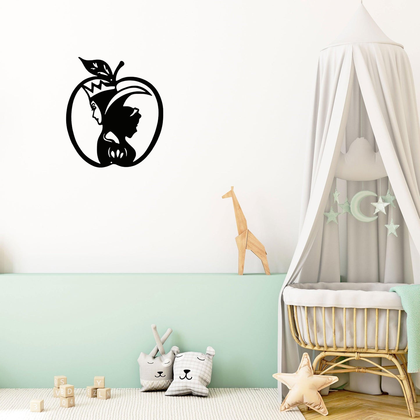 Snow White Poison Apple Metal Art - Mallard Moon Gift Shop