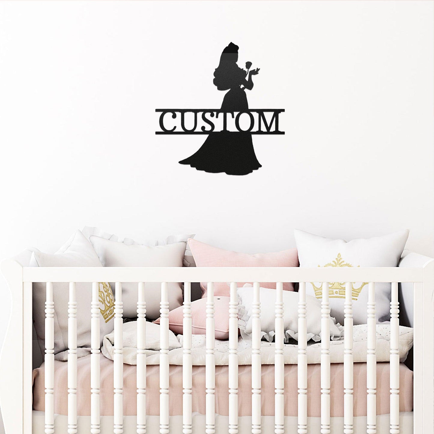 Princess Aurora Personalized Metal Art Wall Sign - Mallard Moon Gift Shop