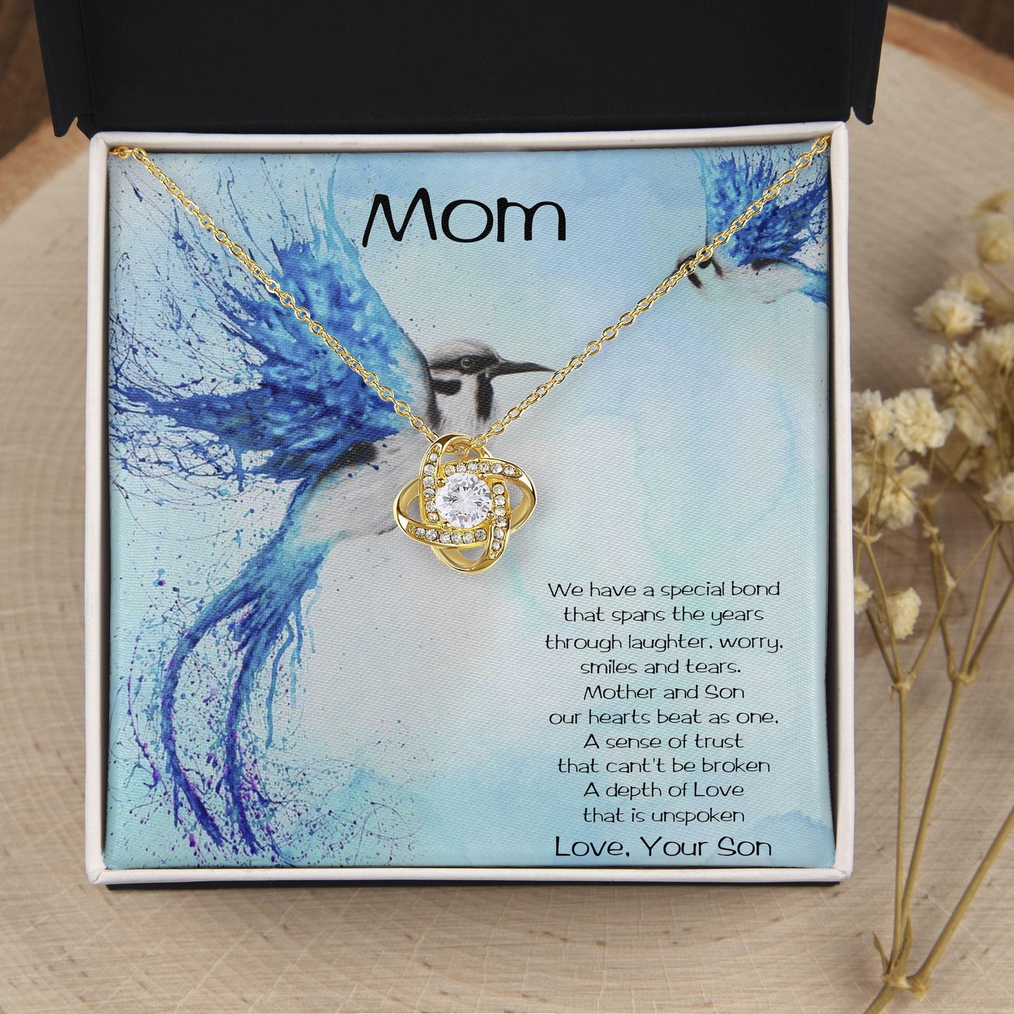 Gift for Mom from Son Love Knot Pendant Necklace - Mallard Moon Gift Shop
