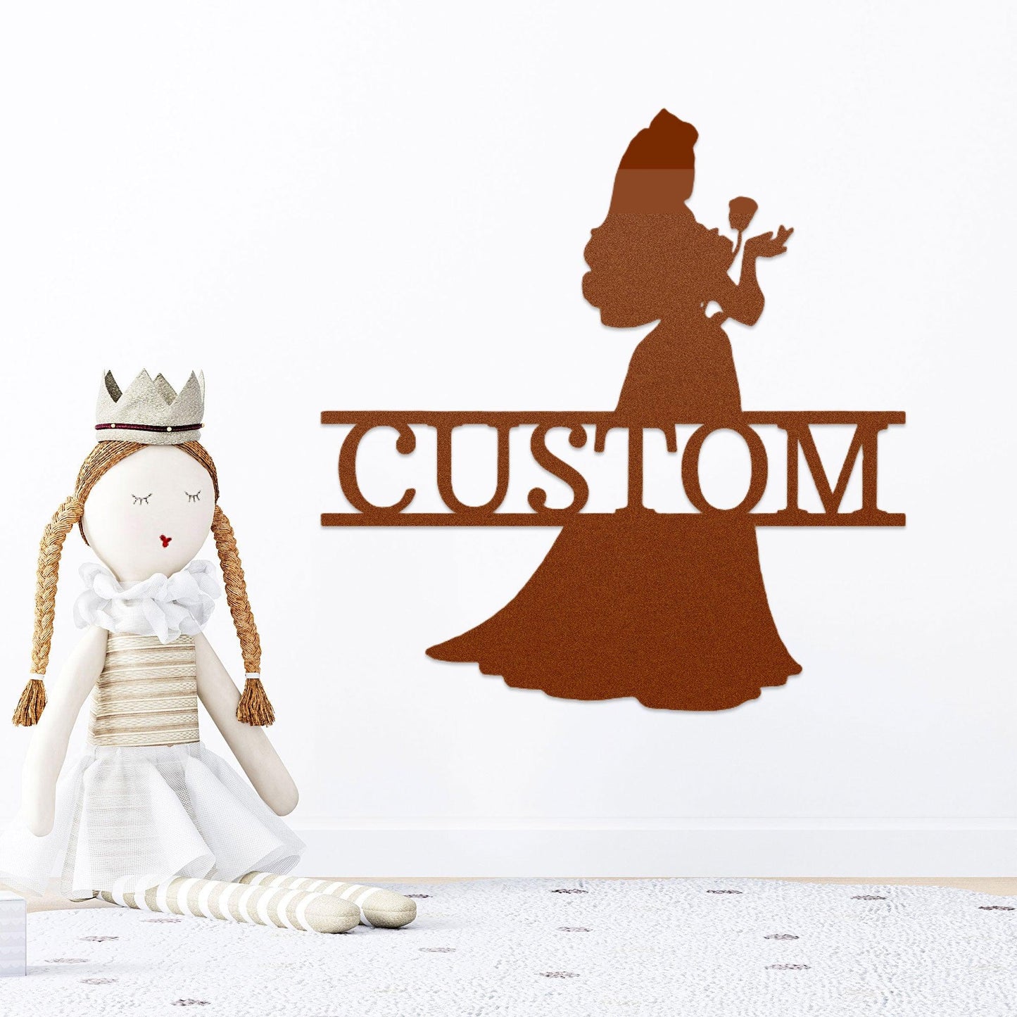 Princess Aurora Personalized Metal Art Wall Sign - Mallard Moon Gift Shop