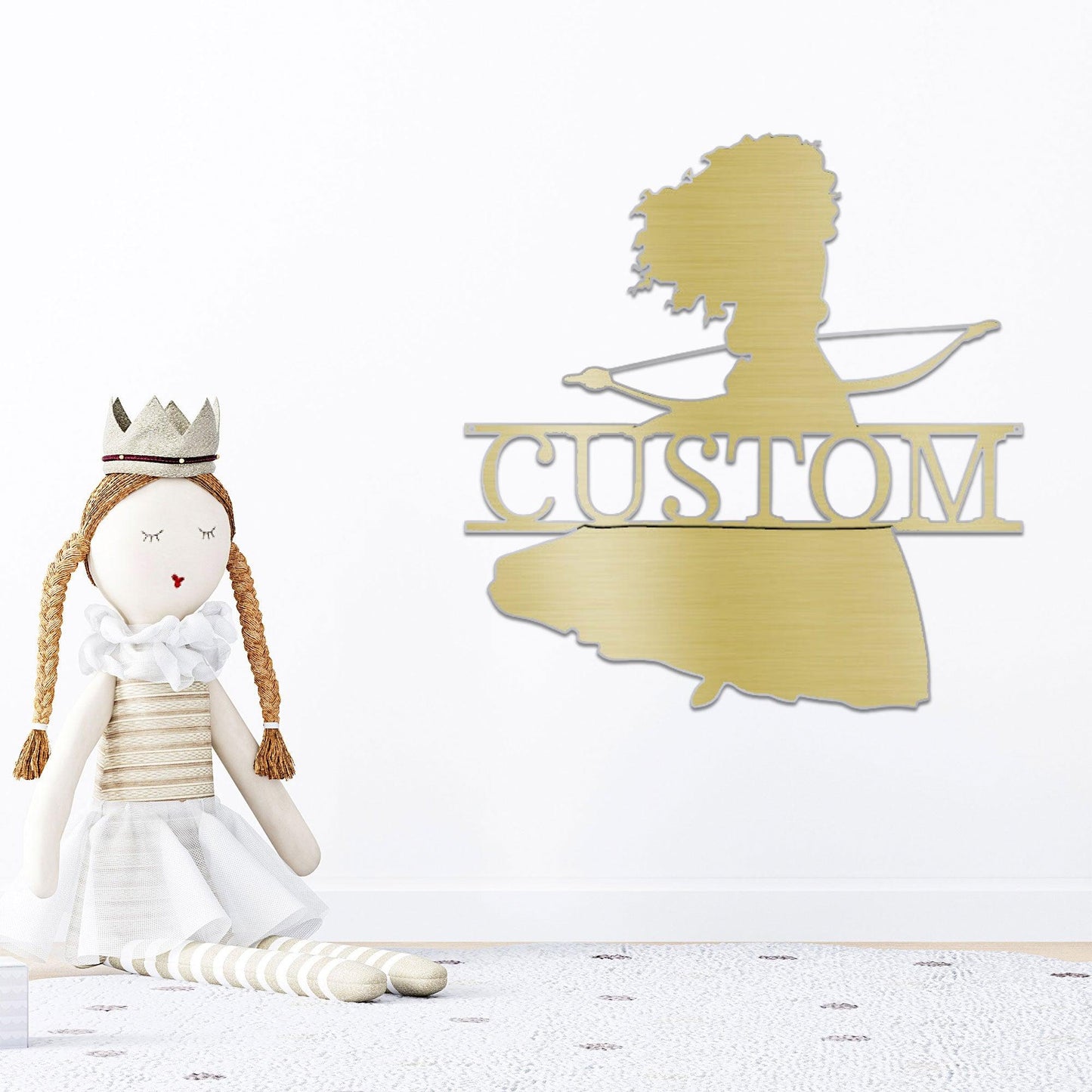 Princess Merida Personalized Name Metal Art Wall Sign - Mallard Moon Gift Shop