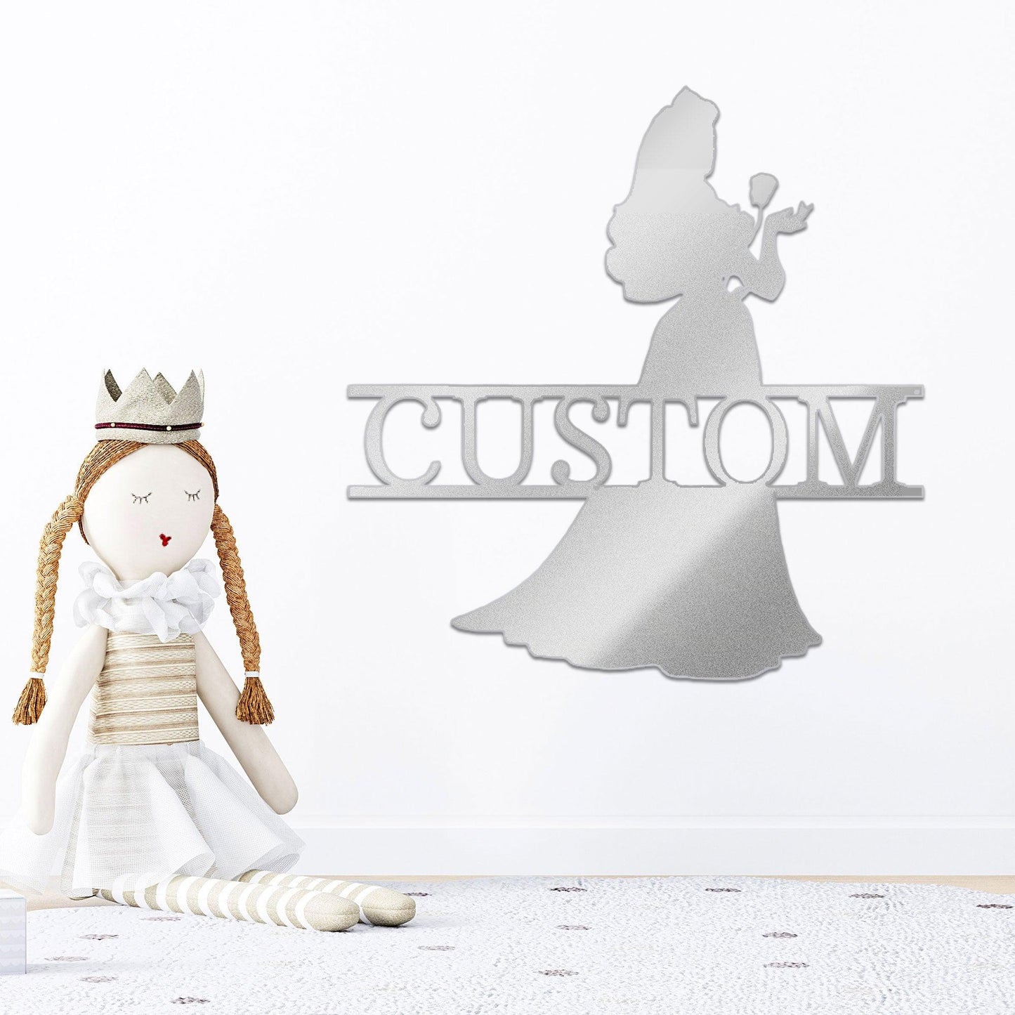 Princess Aurora Personalized Metal Art Wall Sign - Mallard Moon Gift Shop
