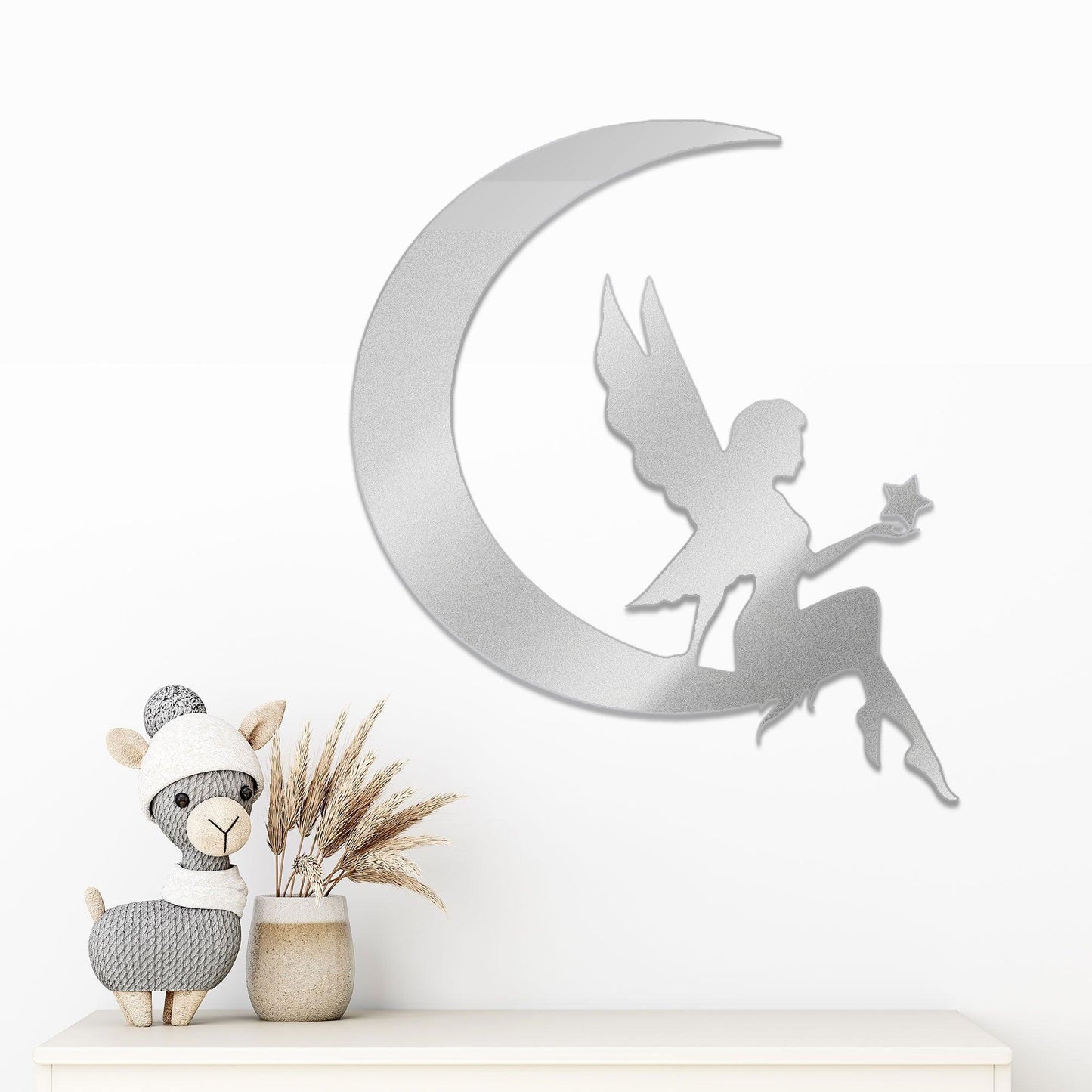 Fairy Moon Metal Art Wall Sign - Mallard Moon Gift Shop