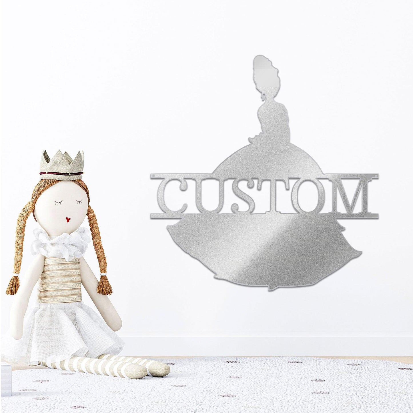 Princess Tiana Personalized Name Metal Art Wall Sign - Mallard Moon Gift Shop