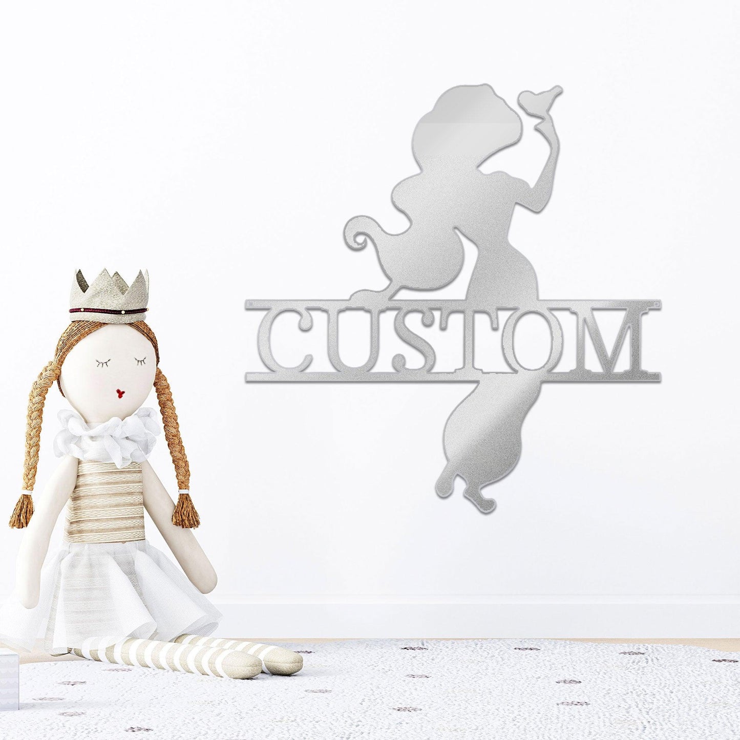 Princess Jasmine Personalized Name Metal Art Wall Sign - Mallard Moon Gift Shop