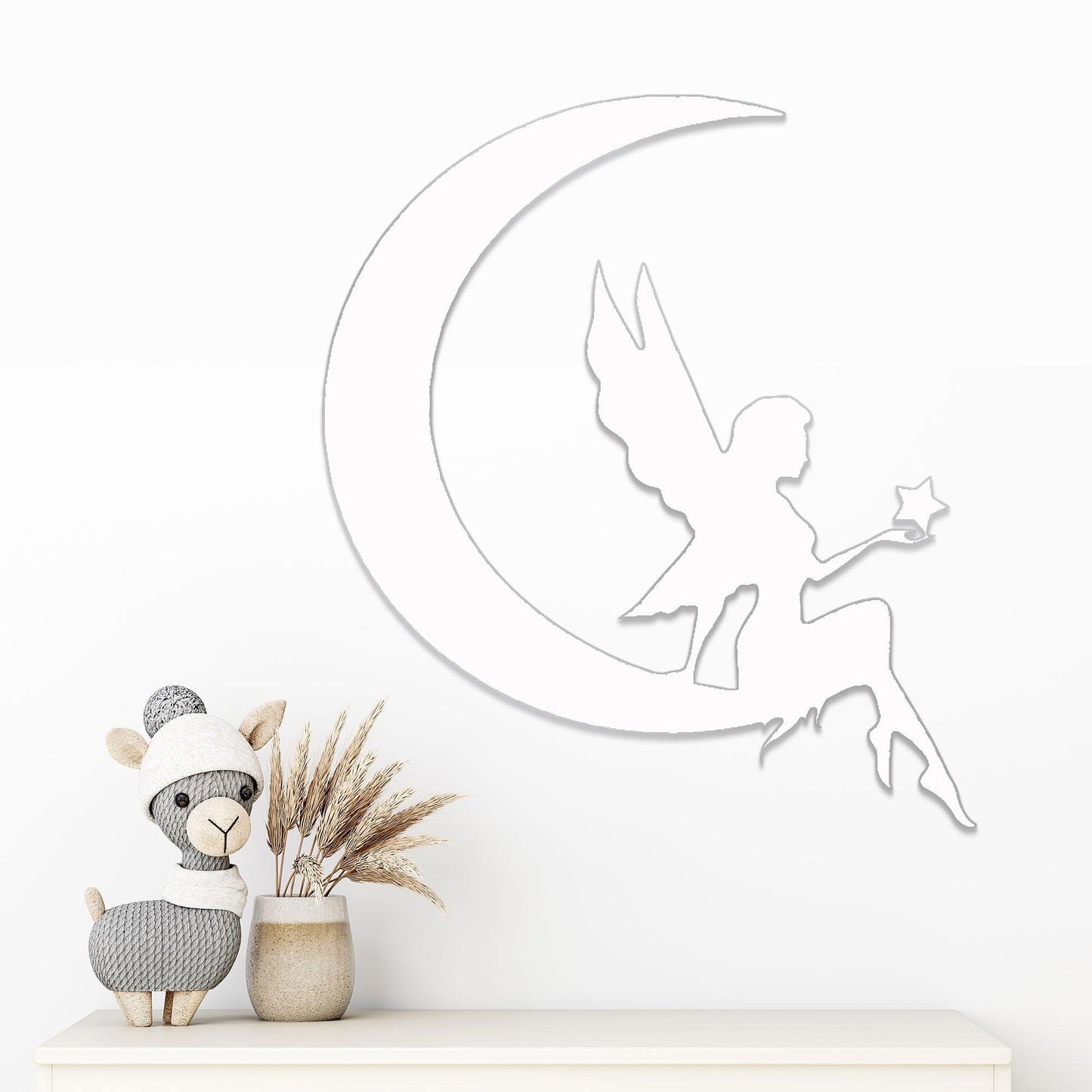 Fairy Moon Metal Art Wall Sign - Mallard Moon Gift Shop