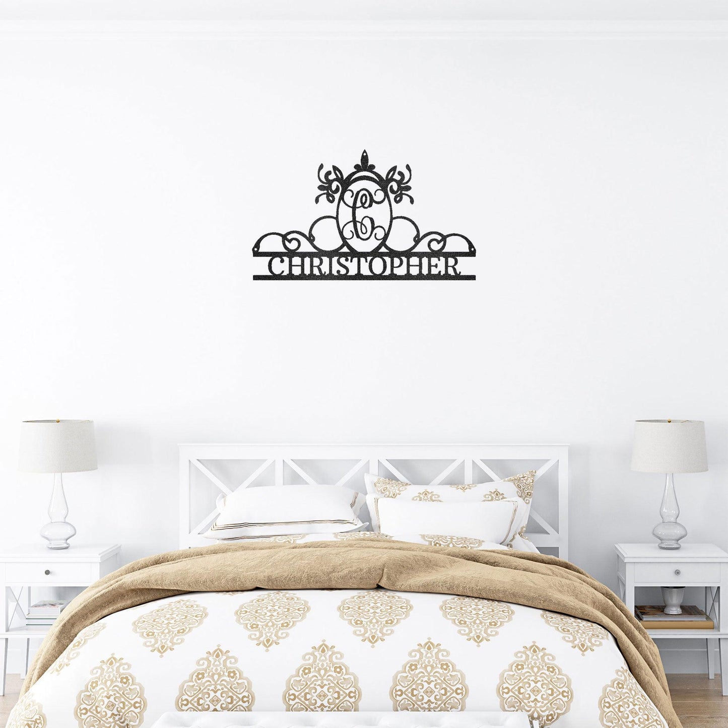 Initial and Name Custom Steel Wall Sign Metal Art - Mallard Moon Gift Shop
