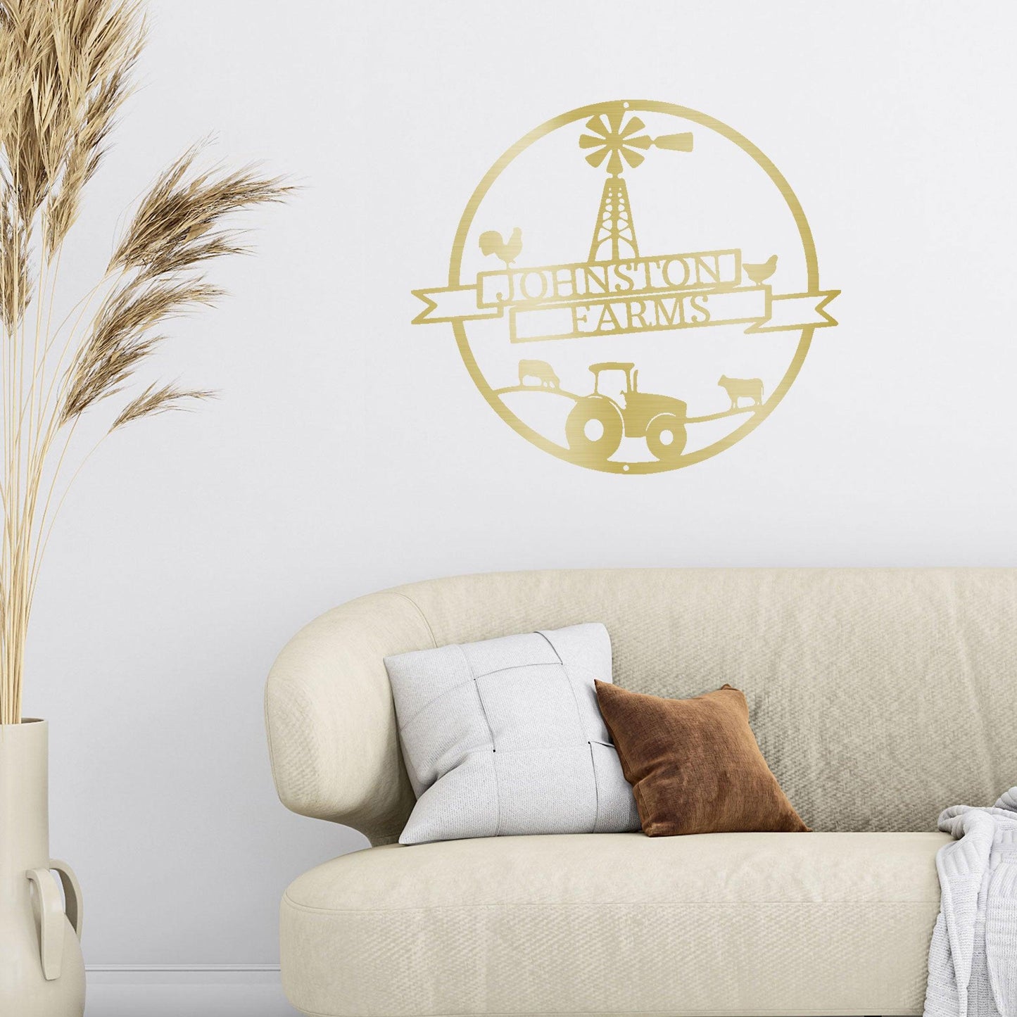 Farm Banner Custom Monogram Metal Sign Wall Art - Mallard Moon Gift Shop