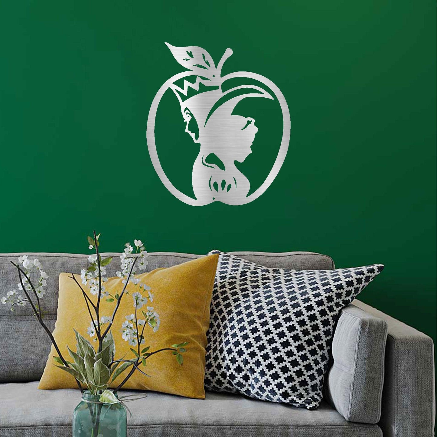 Snow White Poison Apple Metal Art - Mallard Moon Gift Shop