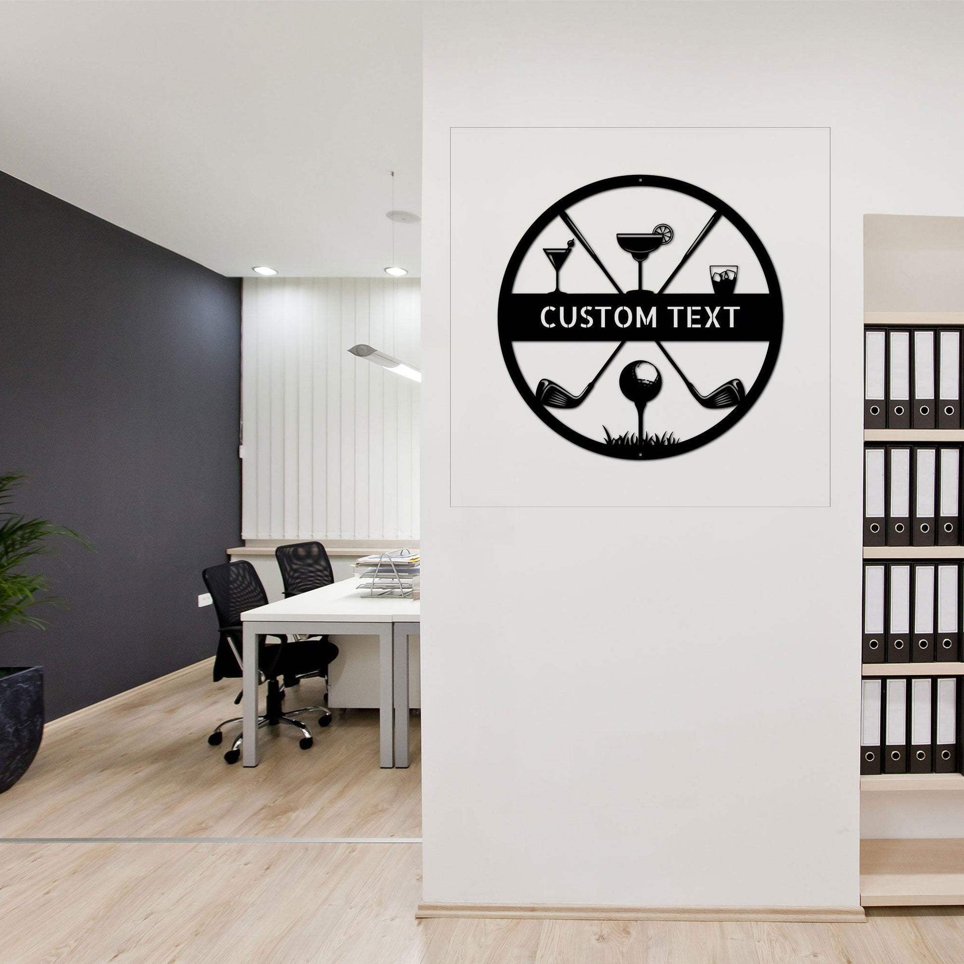 Golf 19th Hole Custom Name Metal Art Wall Sign - Mallard Moon Gift Shop