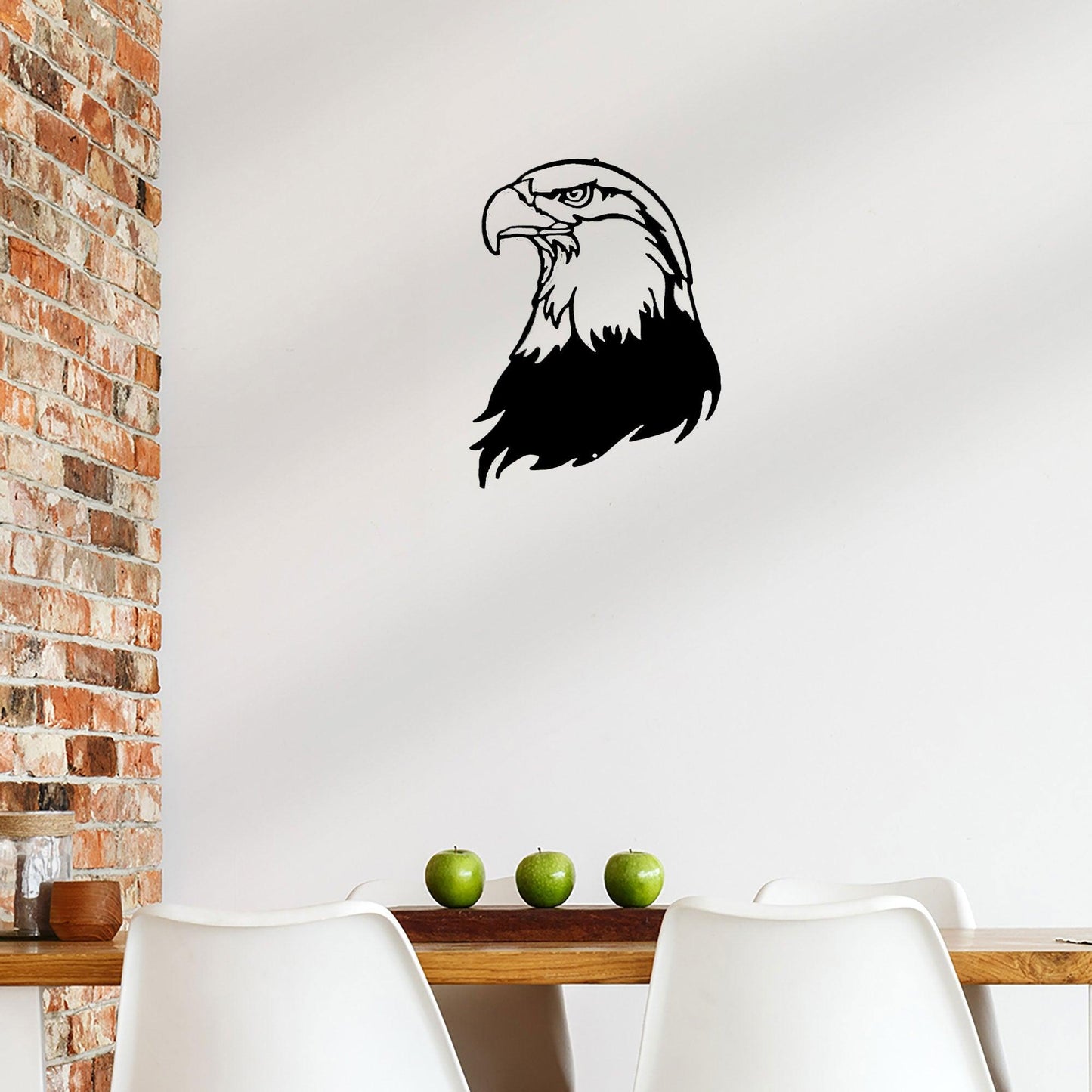 Bald Eagle Head Metal Art Wall Sign - Mallard Moon Gift Shop