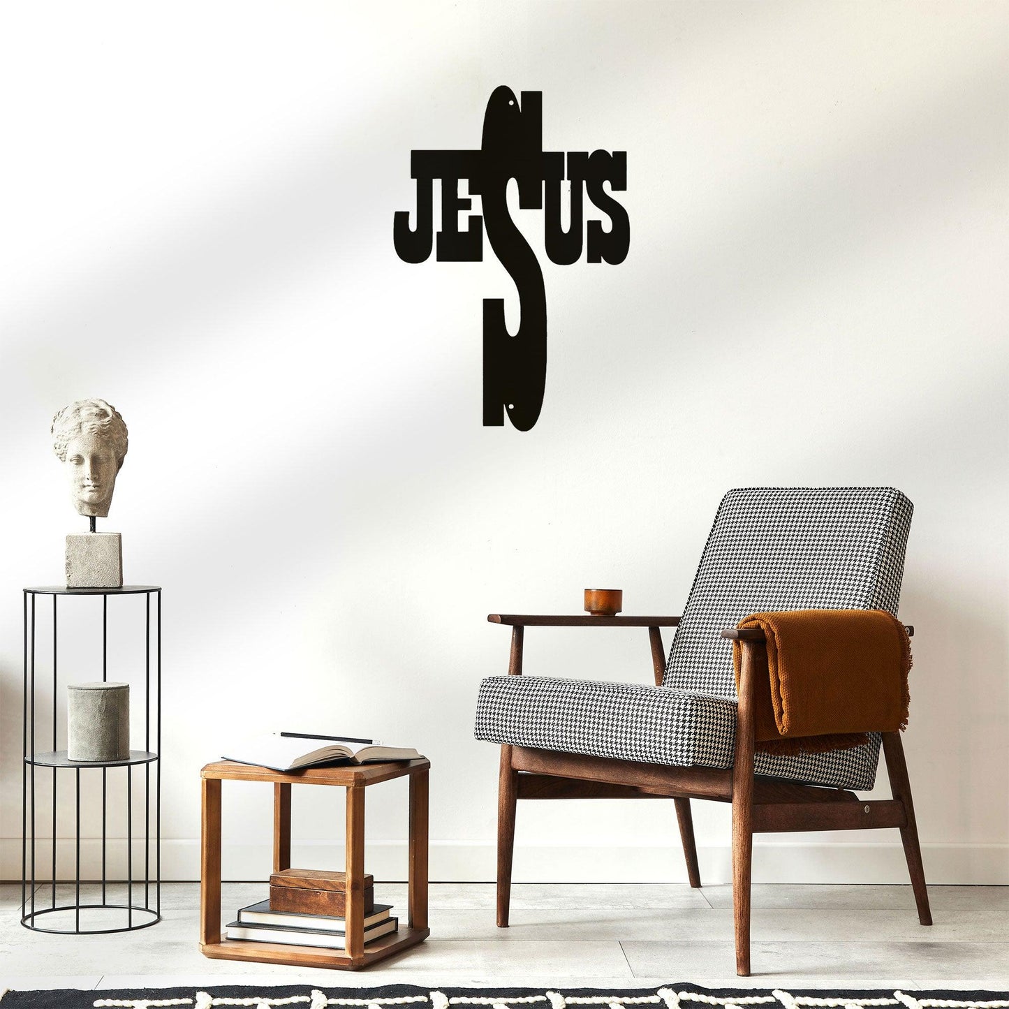 Jesus Cross Metal Art Steel Sign - Mallard Moon Gift Shop