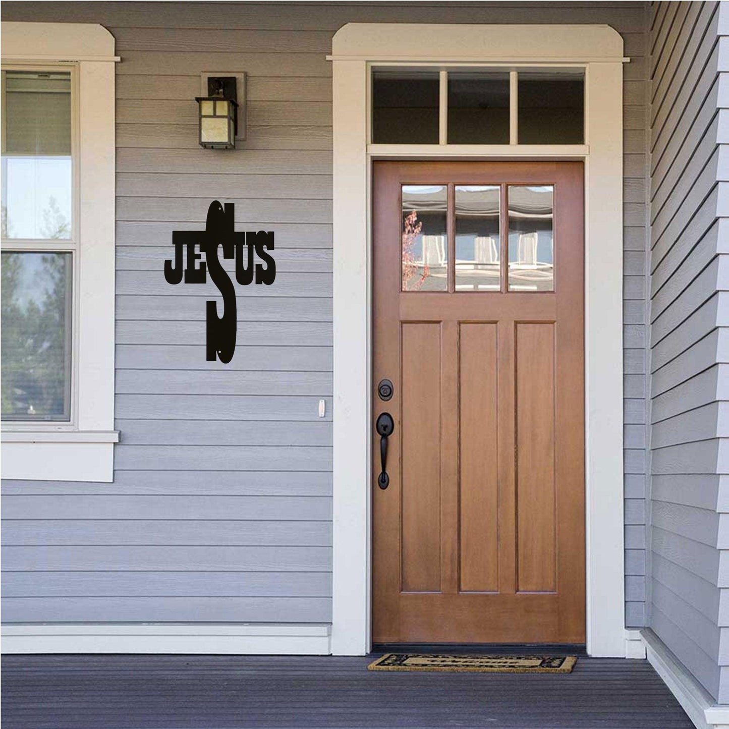 Jesus Cross Metal Art Steel Sign - Mallard Moon Gift Shop