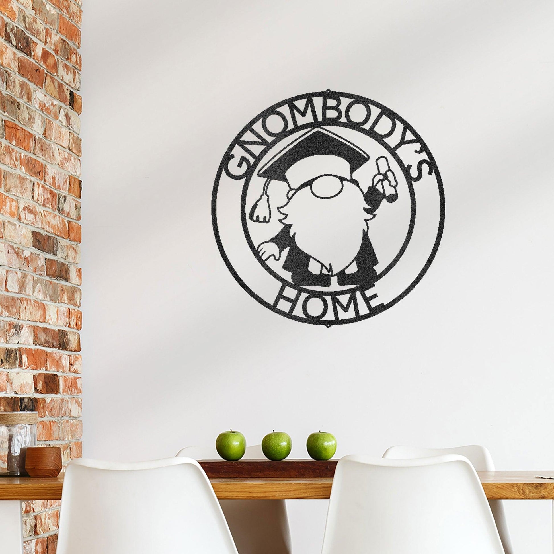 Gnome Ring Custom Monogram Metal Art Wall Sign - Mallard Moon Gift Shop