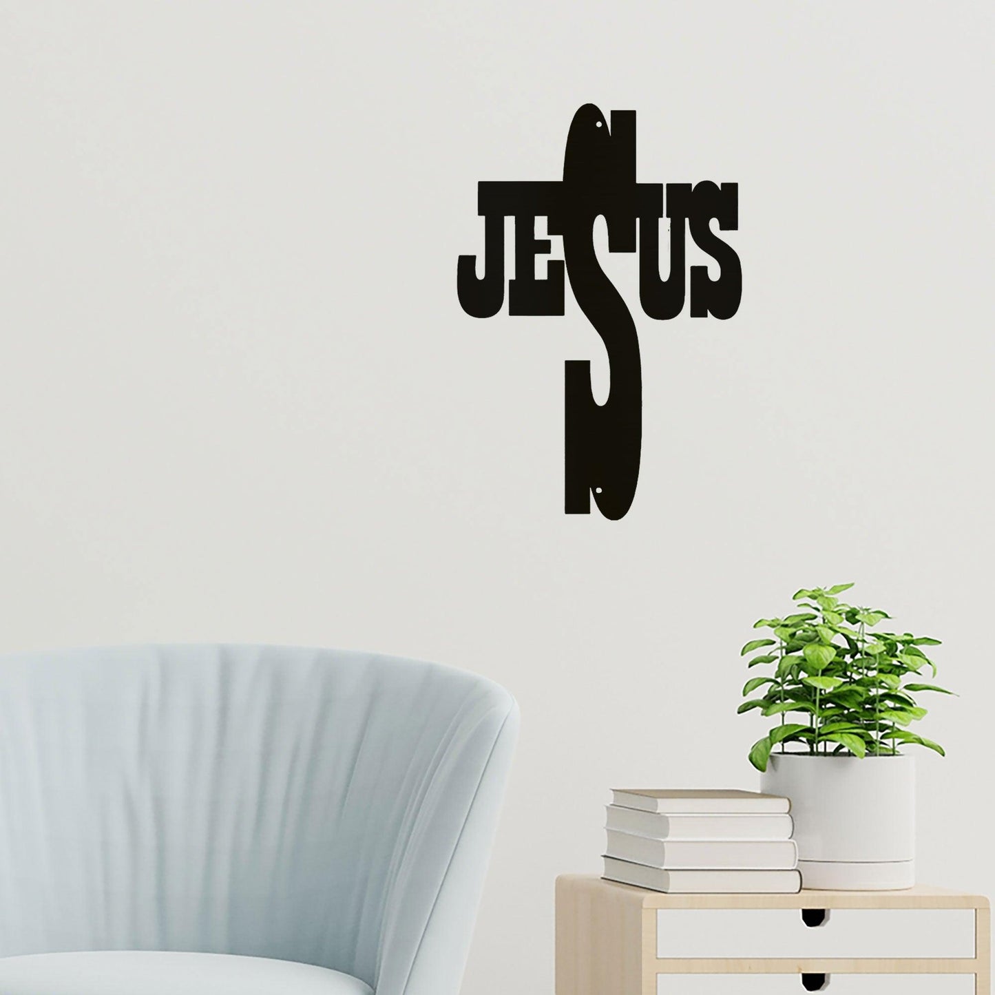 Jesus Cross Metal Art Steel Sign - Mallard Moon Gift Shop