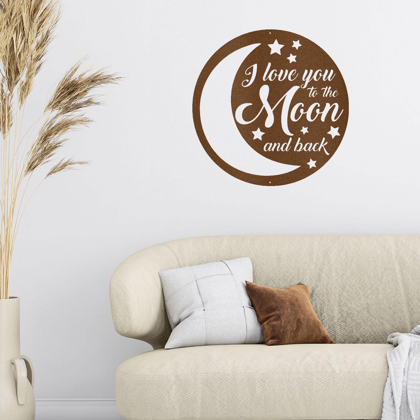 I Love You To the Moon and Back Indoor Outdoor Steel Wall Sign - Mallard Moon Gift Shop