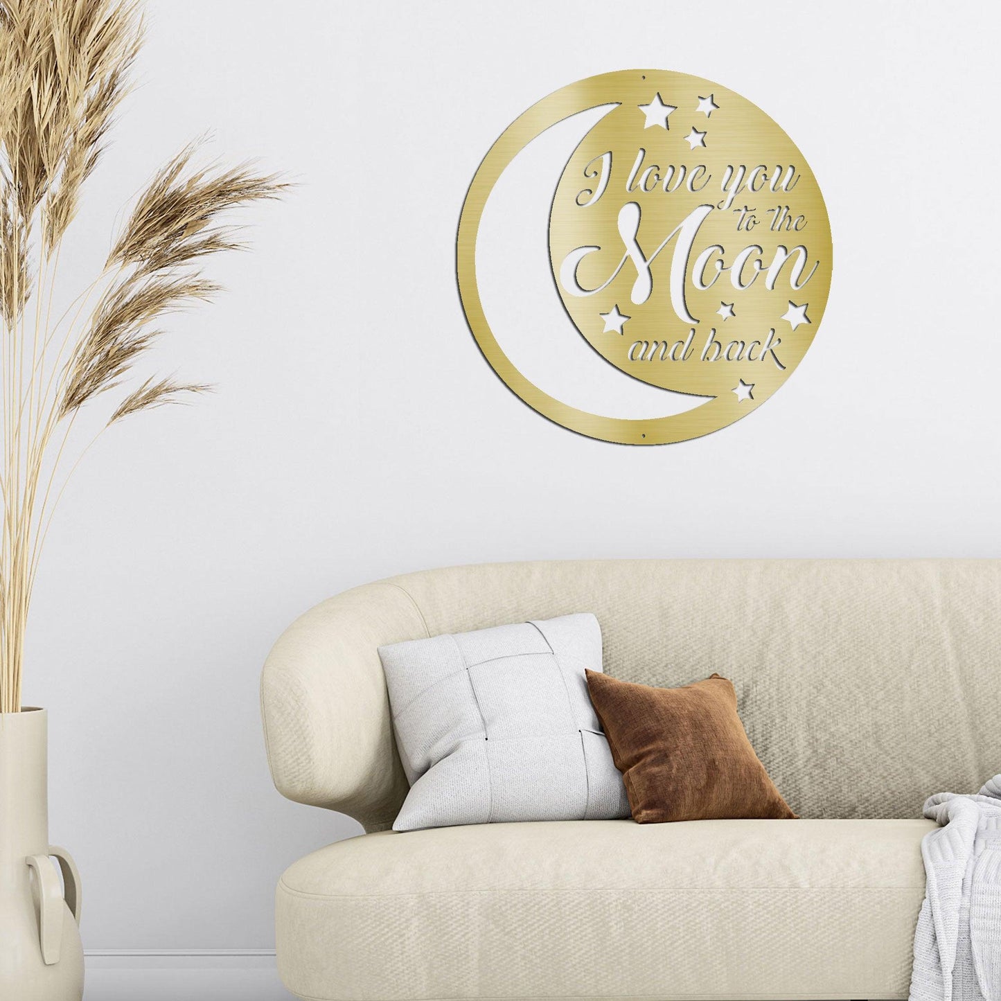 I Love You To the Moon and Back Indoor Outdoor Steel Wall Sign - Mallard Moon Gift Shop