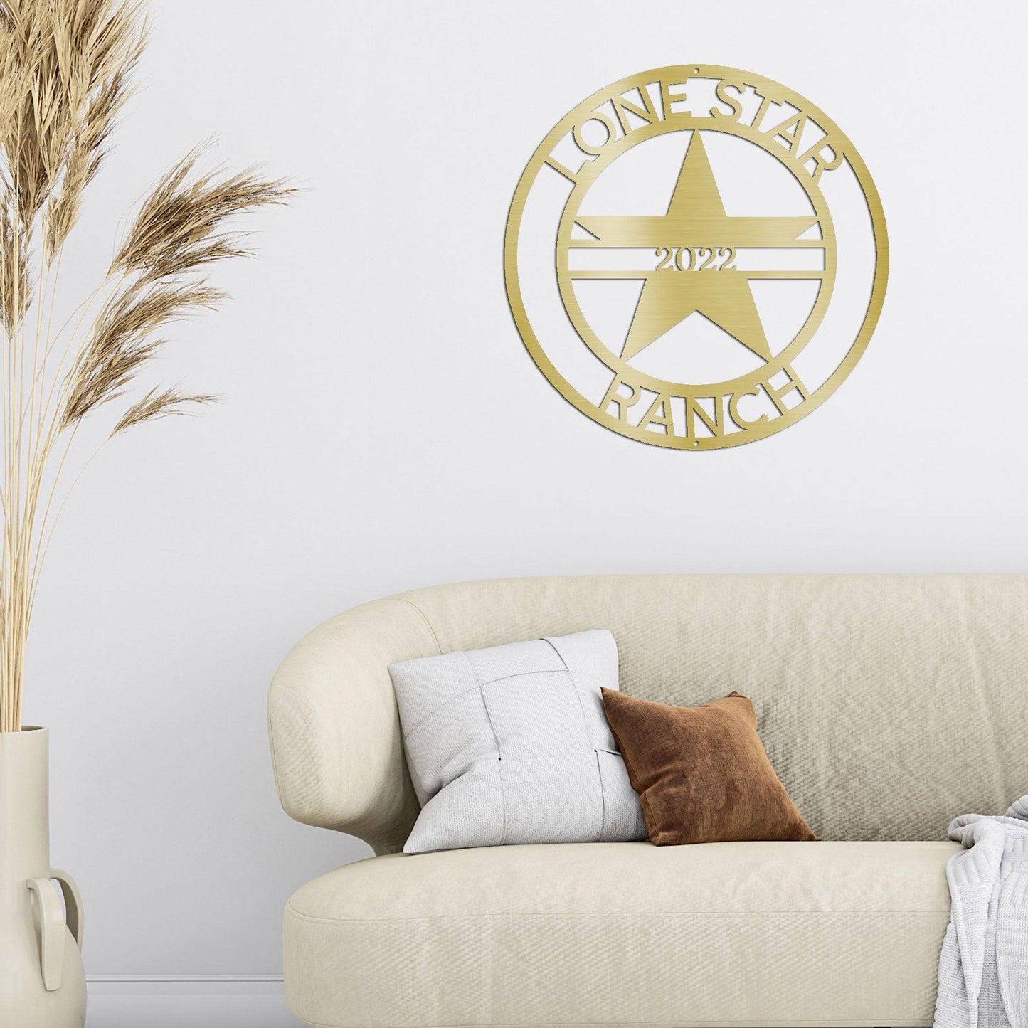 Lone Star Custom Name Metal Wall Art - Mallard Moon Gift Shop