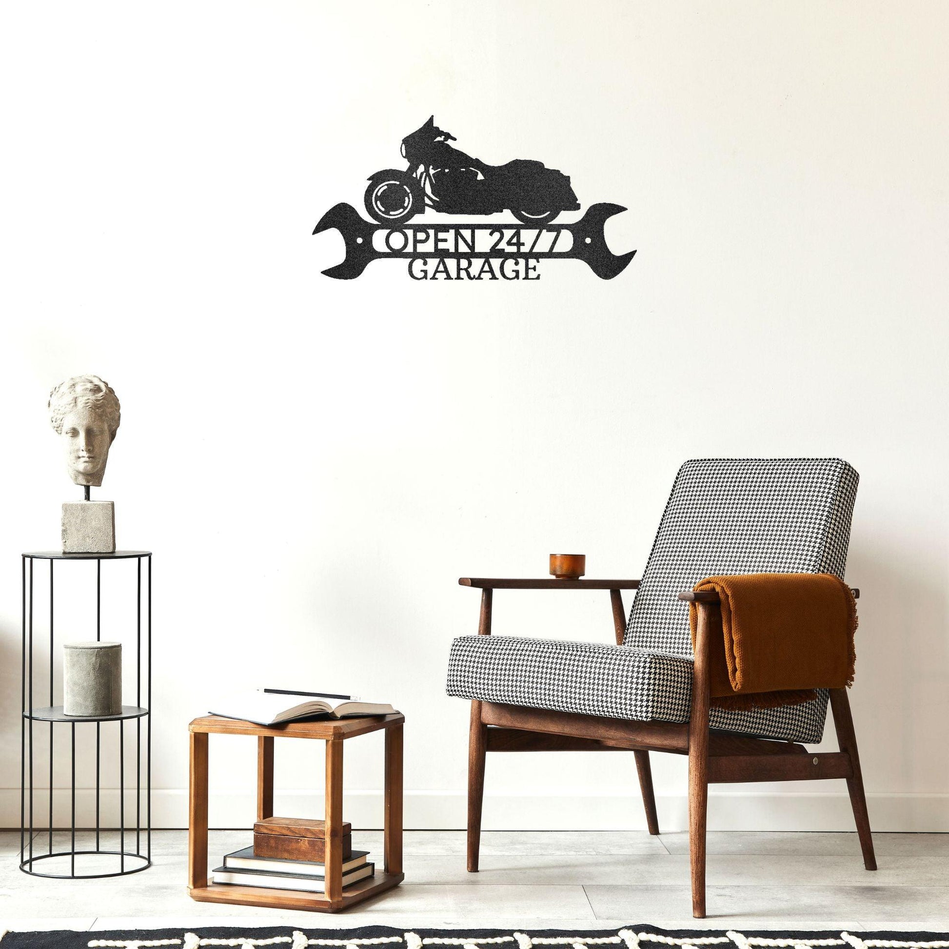 Street Glide Shop Monogram Personalized Motorcycle Indoor Outdoor Steel Wall Sign Art - Mallard Moon Gift Shop