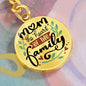 Mom is the Heart of the Family Engraved Circle Keychain - Mallard Moon Gift Shop