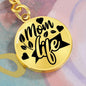 Mom Life Engraved Circle Keychain - Mallard Moon Gift Shop