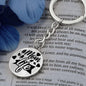 Mom Life Engraved Circle Keychain - Mallard Moon Gift Shop