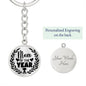 Mom of the Year Engraved Circle Keychain - Mallard Moon Gift Shop