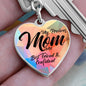 My Mom My Best Friend Engraved Heart Shaped Keychain - Mallard Moon Gift Shop