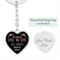 Not Always Eye to Eye But Always Heart to Heart Engraved Heart Keychain - Mallard Moon Gift Shop