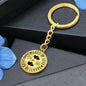 Powered By Love Mom Life Engraved Circle Keychain - Mallard Moon Gift Shop