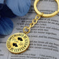 Powered By Love Mom Life Engraved Circle Keychain - Mallard Moon Gift Shop