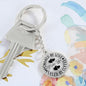 Powered By Love Mom Life Engraved Circle Keychain - Mallard Moon Gift Shop