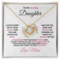 To My Amazing Daughter - Aim for the Skies - Love Knot Necklace with Heartfelt Message - Mallard Moon Gift Shop
