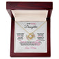 To My Amazing Daughter - Aim for the Skies - Love Knot Necklace with Heartfelt Message - Mallard Moon Gift Shop