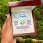 To My Amazing Daughter - Aim for the Skies - Love Knot Necklace with Heartfelt Message - Mallard Moon Gift Shop